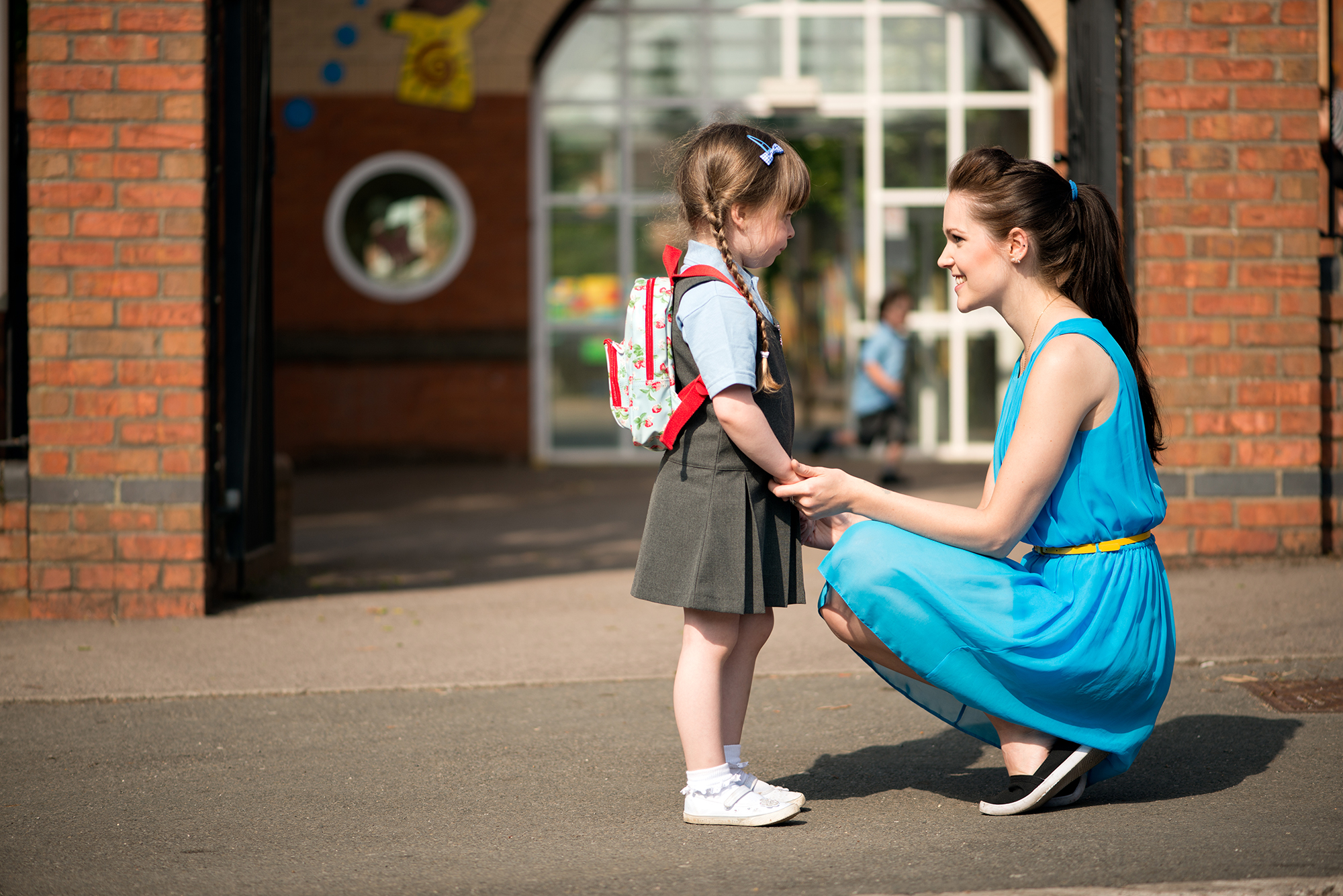 mum & daughter at school